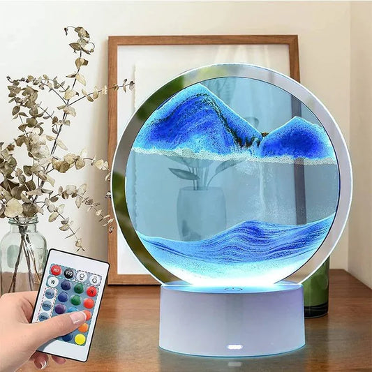 The Essentials Hub™ 3D Moving Sand Art Frame with Rotating Sandscape